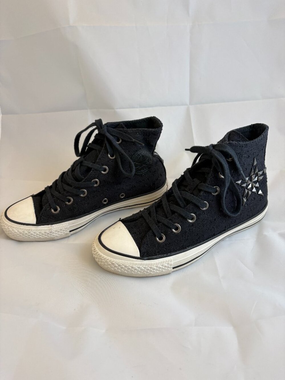 Converse All Star Black Studded High Top Sneakers Women's Size 6
